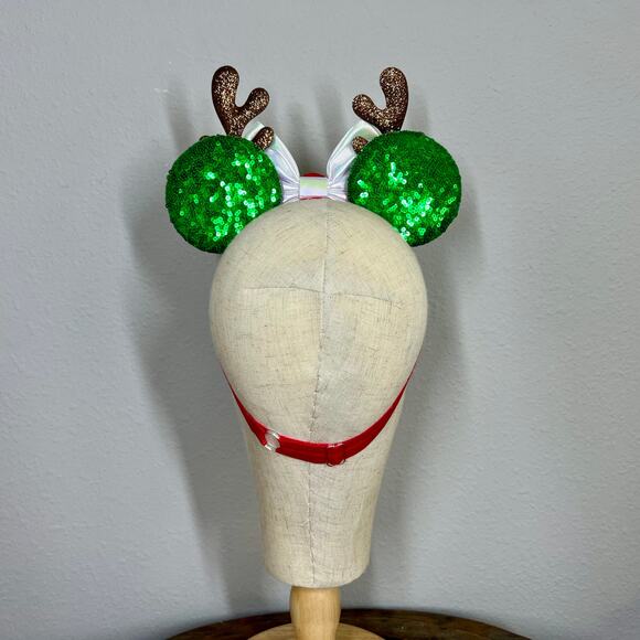 Jingle Jolly Elastic Minnie Ears | Disney-Inspired Adjustable Christmas Ears - Picture 4 of 5